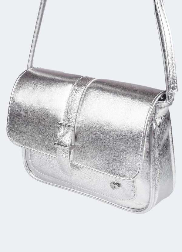Pampili - Bolsa Infantil Feminina Fivela Imã Prata Prata