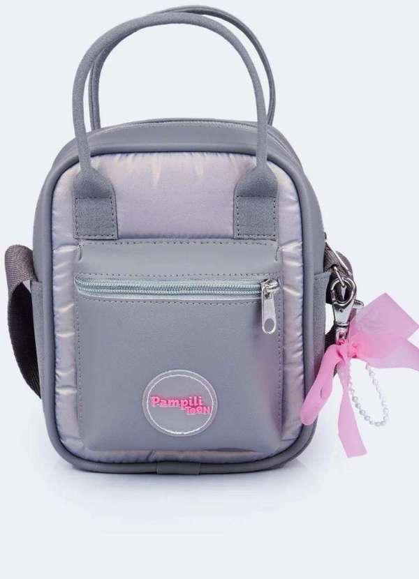 Pampili - Bolsa Infantil Feminina Laço Organza Cinza Cinza