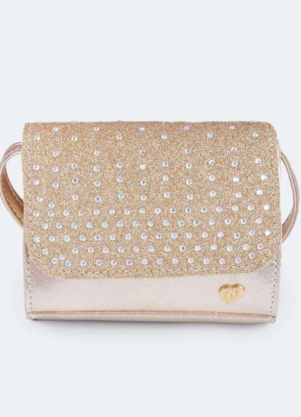 Pampili - Bolsa Infantil Feminina Strass Dourada Dourado