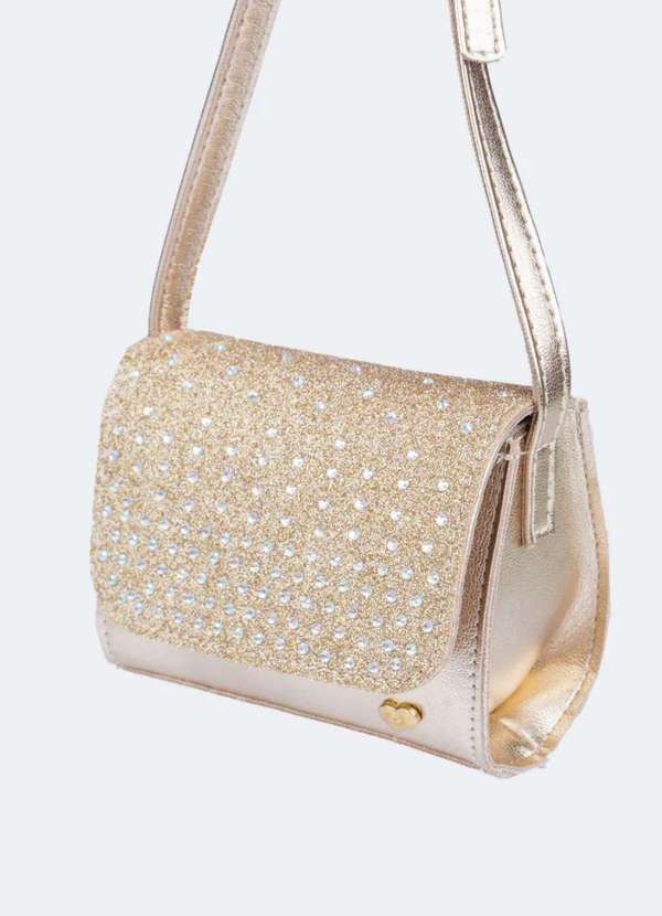 Pampili - Bolsa Infantil Feminina Strass Dourada Dourado 2