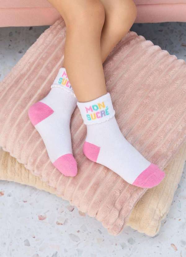 Mon Sucré - Meia Curta Infantil Estampada Mon Sucré Estampado