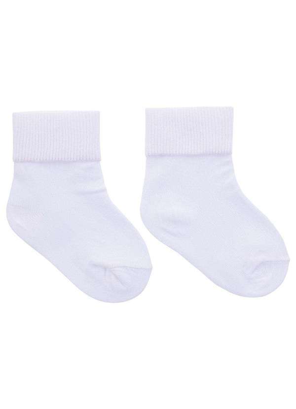 Pimpolho - Meia Infantil de Festa Branca Lisa Menino 21-25 Pimpolho Branco