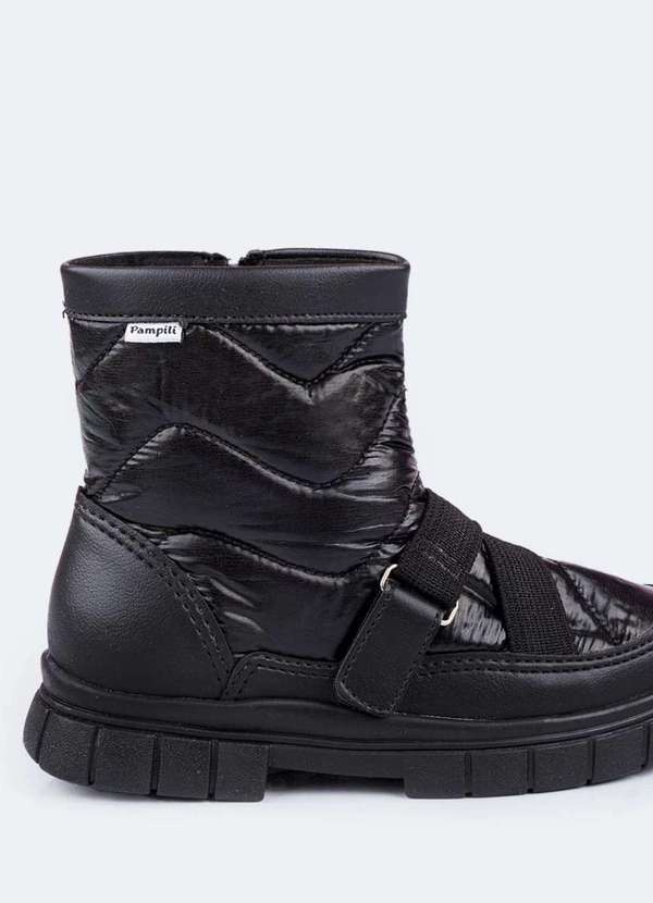 Pampili - Bota Coturno Infantil Feminina Lucky Matelassê Preta Preto 2