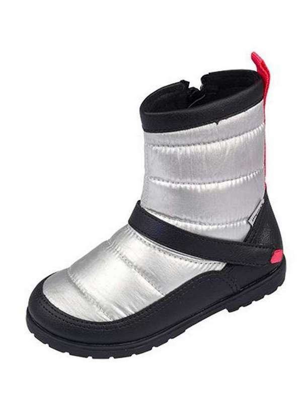 Pampili - Bota Infantil Cano Alto Prateada Pampili Prata