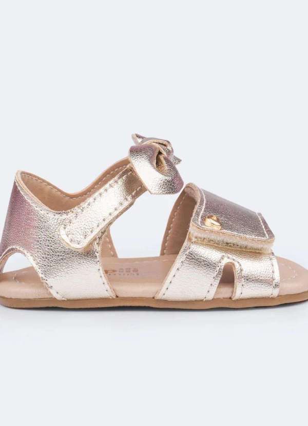 Pampili - Sandália de Bebê Pampili Nana Laço Removível Dourada Dourado 3