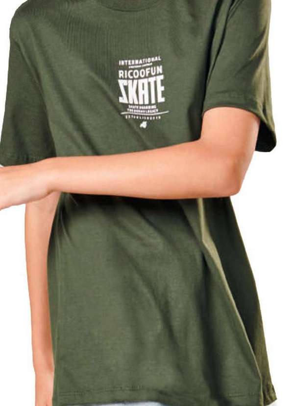 Ricoo - Camiseta Infantil Verde Skate Ricoo Verde
