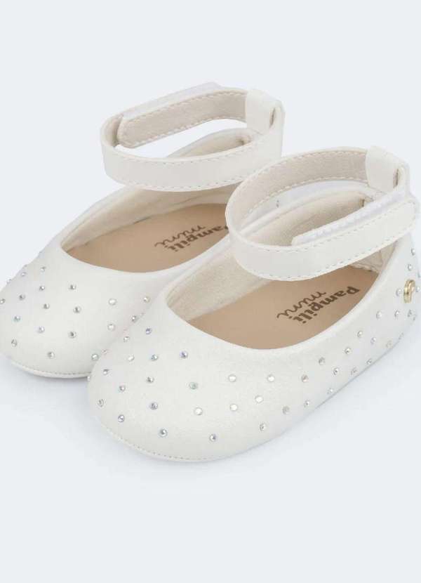Pampili - Sapato Infantil Menina Nina Mimo Branco Branco