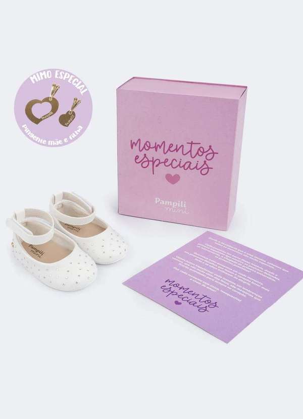 Pampili - Sapato Infantil Menina Nina Mimo Branco Branco 2