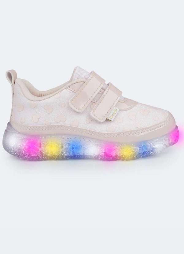 Pampili - Tênis de Led Infantil Menina Liz Luz Ballet Nude Nude 3