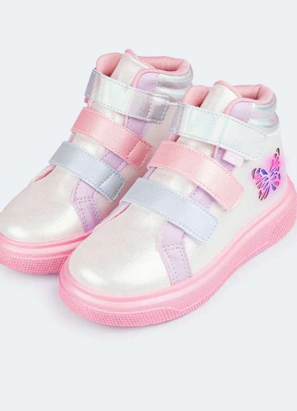 Pampili - Tênis de Led Infantil Menina Xp24 Borboleta Candy Colors Rosa