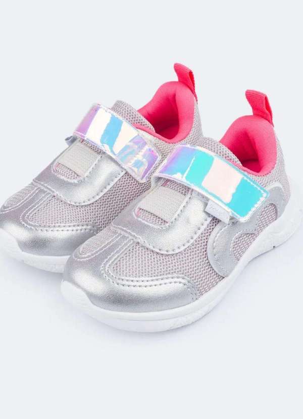 Pampili - Tênis Infantil Menina Mini Soft Prata Prata