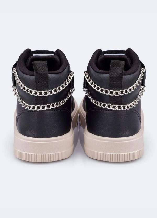 Pampili - Tênis Infantil Menina Xt25 Cano Médio Corrente Preto Preto 2