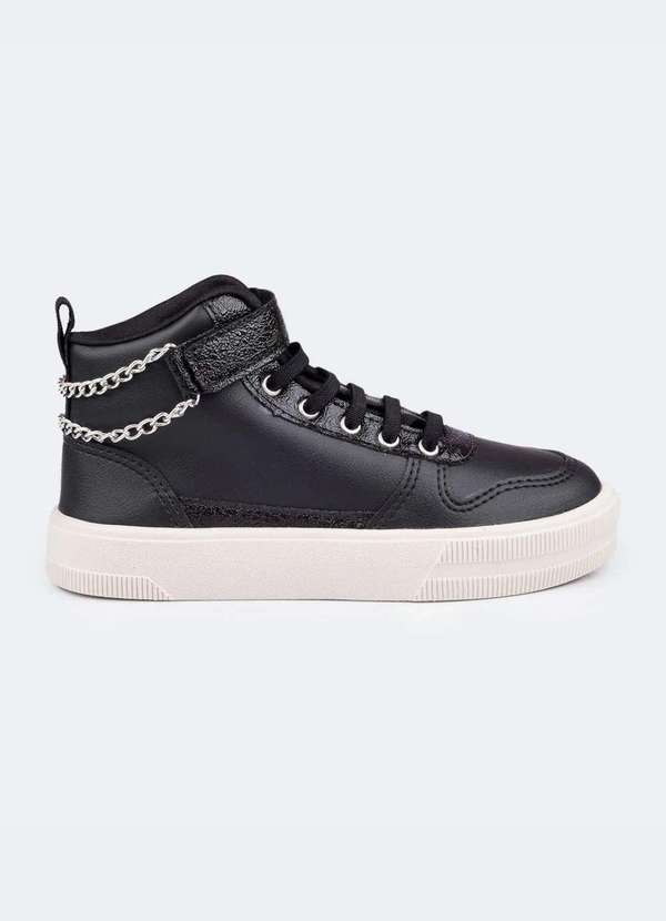 Pampili - Tênis Infantil Menina Xt25 Cano Médio Corrente Preto Preto 3