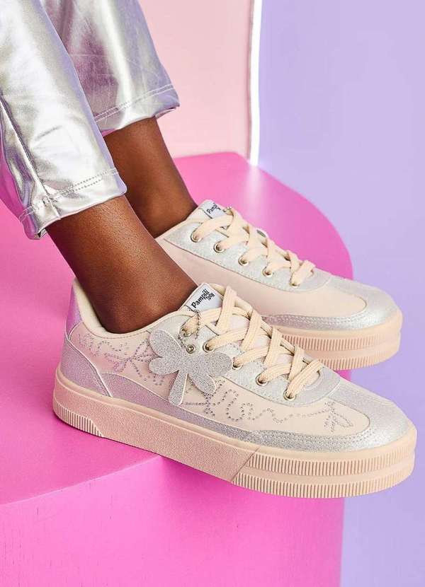 Pampili - Tênis Infantil Menina Xt25 Libélula Nude Nude 2