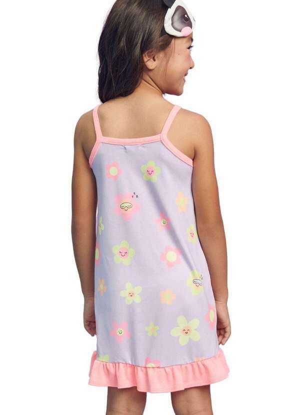 Infanti - Camisola Panda Lilás Algodão Infanti Infantil Estampado 2