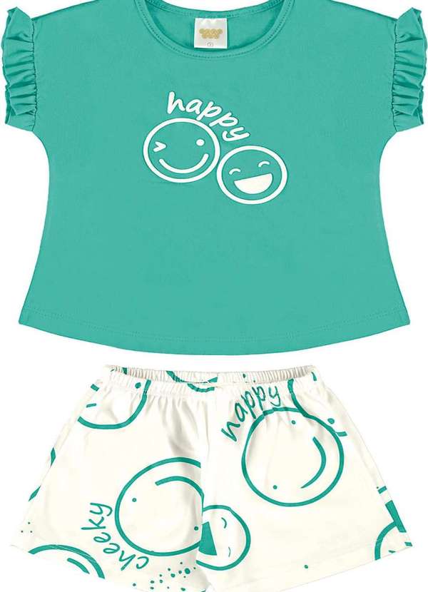 Have Fun - Pijama Happy Meia Malha Have Fun Estampado 2