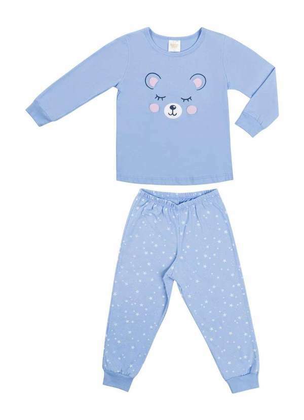 Have Fun - Pijama Menina Estampado Urso Azul Have Fun Azul