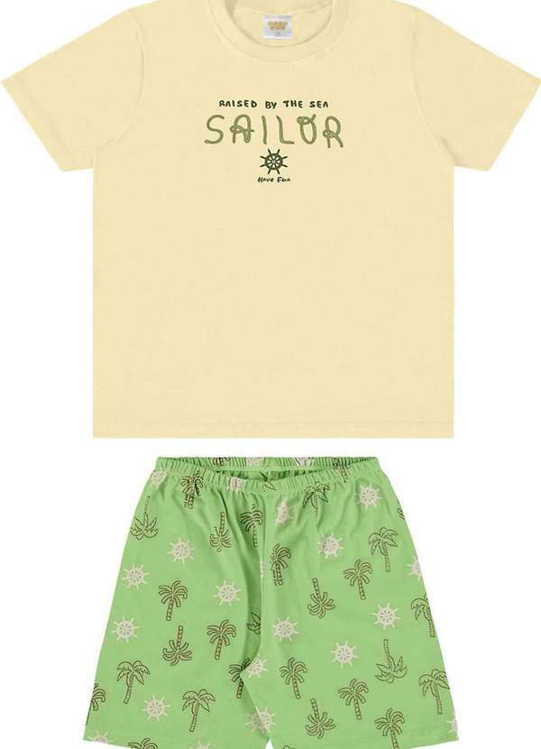 Have Fun - Pijama Sailor Meia Malha Have Fun Estampado
