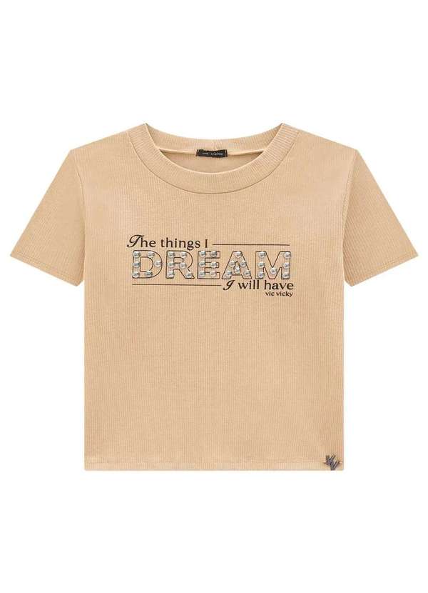 Vic&vicky - Blusa Bege Feminina Infantil Vic&Vicky Bege