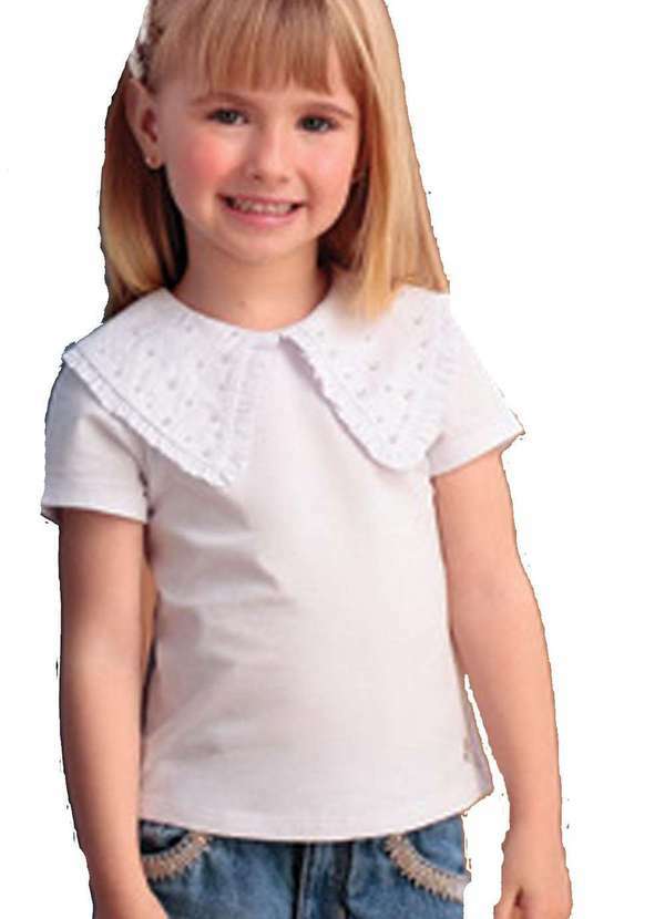 Petit Cherie - Blusa Branca Pérolas Petit Cherie Branco