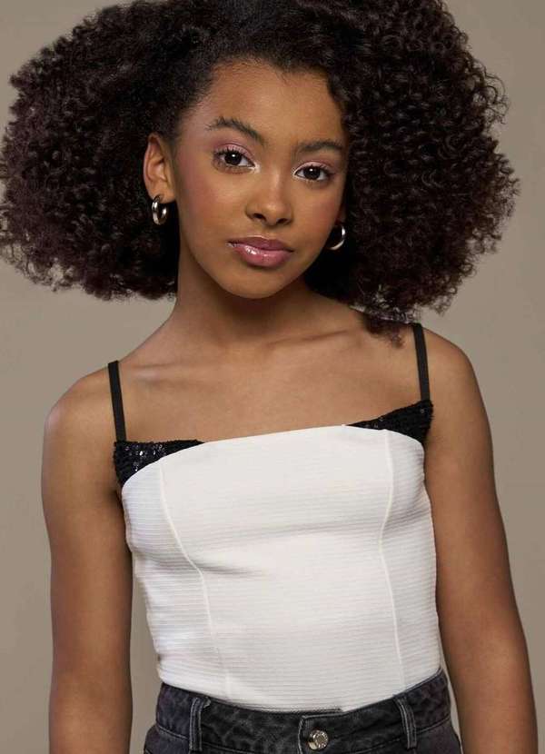 Vanilla Cream - Blusa Cropped Infantil Vanilla Cream Off White