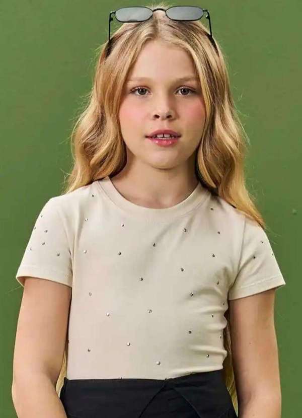 Lilimoon - Blusa Cropped Off Strass Lilimoon Off White