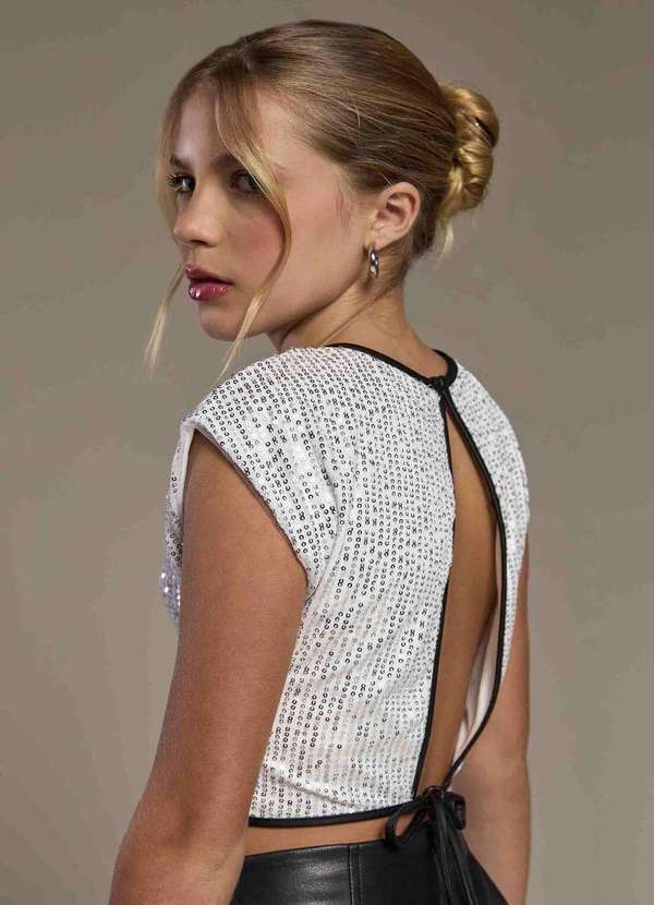 Vanilla Cream - Blusa Fashion Juvenil Preto Vanilla Cream Off White 2