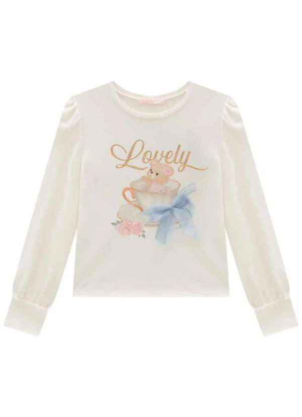 Kukiê - Blusa Infantil Kukiê Longa Estampado Estampado