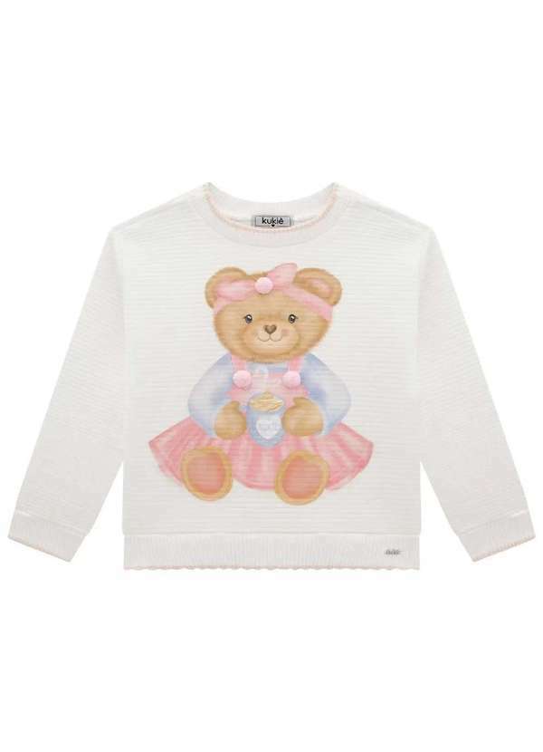 Kukiê - Blusa Infantil Kukiê Menina Urso Estampado