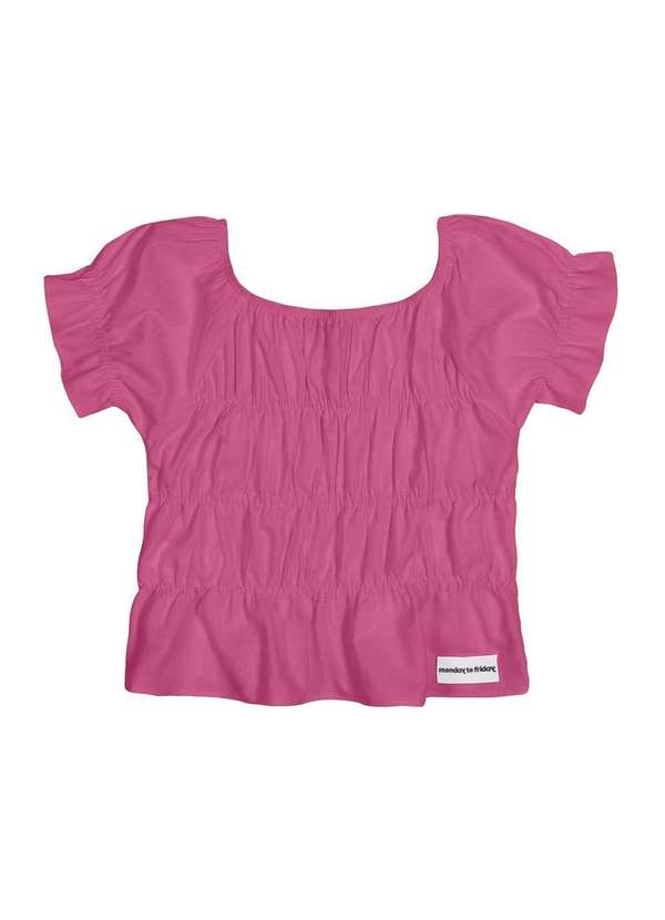 Catavento - Blusa Infantil Tricoline Rosa Catavento Rosa