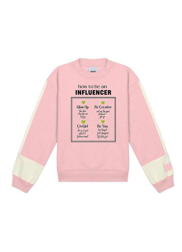 Catavento - Blusa Longa Rosa Influencer Infantil Catavento Rosa
