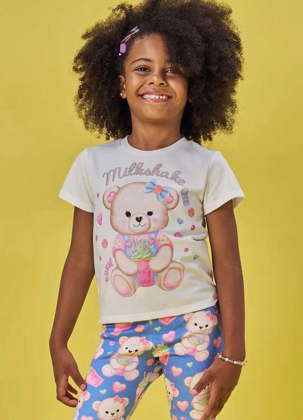 Kukiê - Blusa Menina Estampado Branco Kukiê Estampado