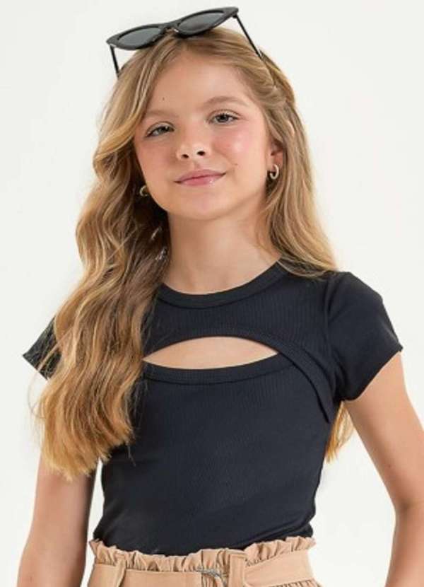 Nina Go - Blusa Preta Menina Nina Go Preto