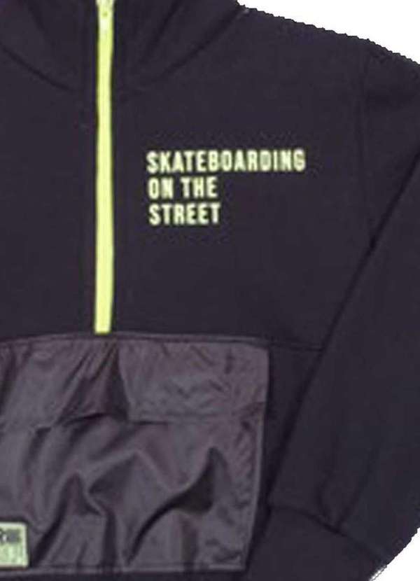 Serelepe - Blusa Preta Moletom Skate Infantil Serelepe Preto 2