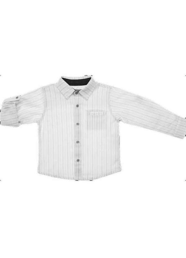 Anjos Baby - Camisa Branca Social Algodão Infantil Anjos Baby Branco