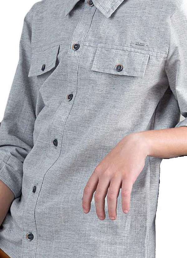 Ok e Pakita - Camisa Cinza Infantil Longa Ok Friend & Pakita Cinza 2
