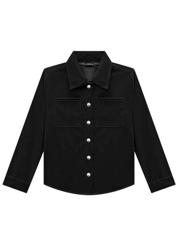 Infanti - Camisa Manga Longa Botões Infanti Preto