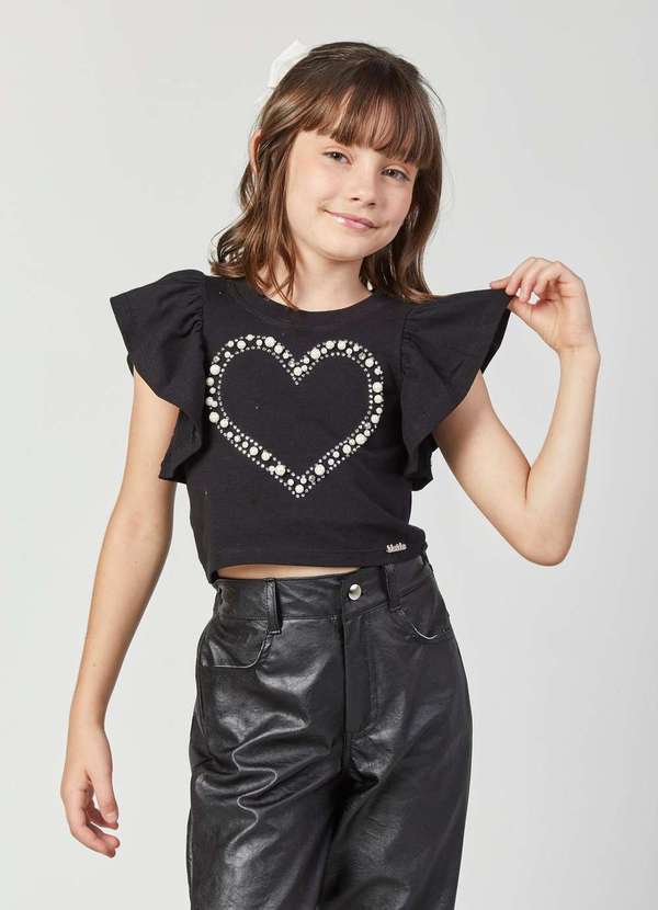 Luluzinha - Conjunto Infantil Luluzinha Preto Preto