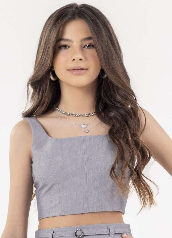 Bobbylulu - Cropped Elegance Bobbylulu Cinza