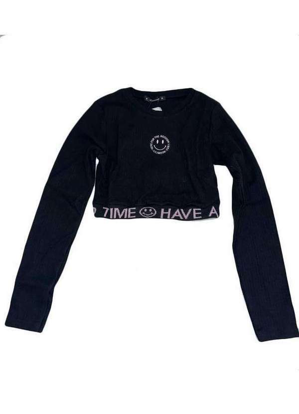 Lilimoon - Cropped Manga Longa Preto Have Infantil Lilimoon Preto