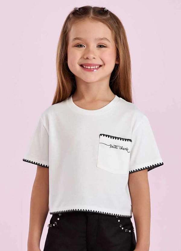 Petit Cherie - Cropped Off White Menina Petit Cherie Off White