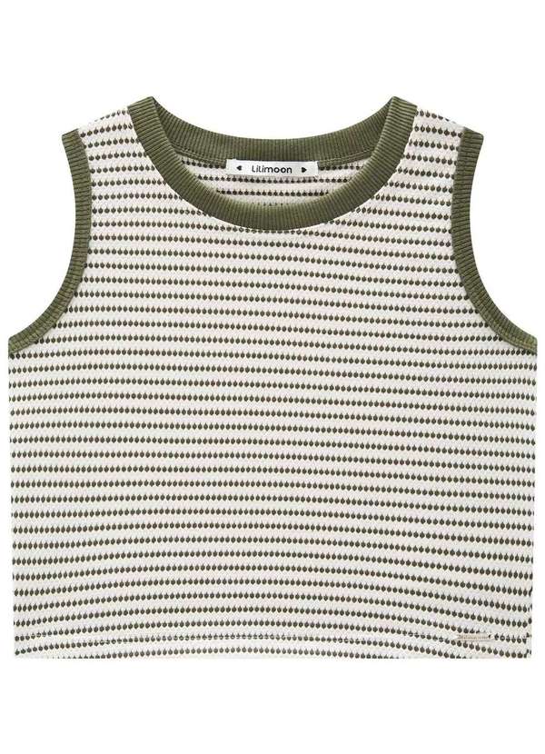 Lilimoon - Cropped Preto Juvenil Lilimoon Estampado