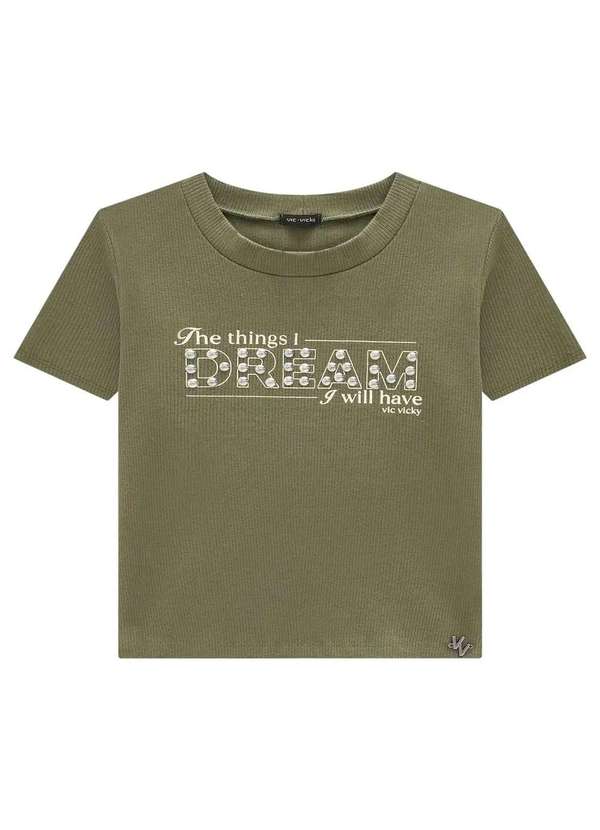 Vic&vicky - T-Shirt Cropped Vic Vicky Verde Verde
