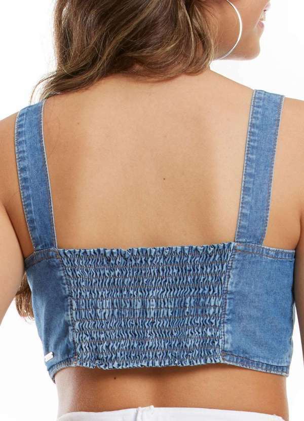 Poah Banana - Top Jeans Alças Infantil Poah Noah Jeans 2