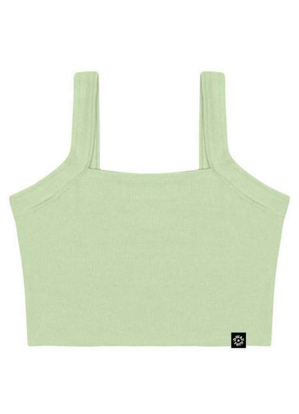 Dway - Top Verde Canelado Alças Infantil Dway Verde