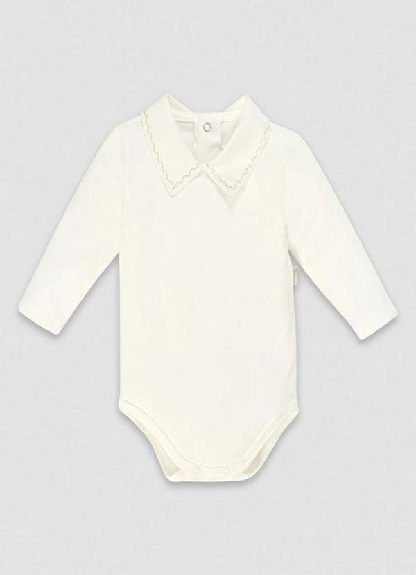 Anjos Baby - Body Bebê Off White Manga Longa Anjos Baby Off White