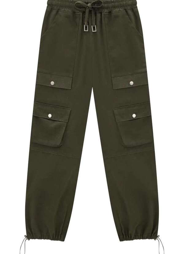 Vic&vicky - Calça Cargo Feminina Infantil Vic&Vick Preto