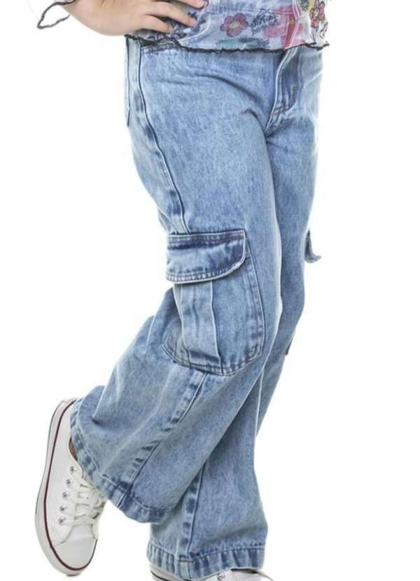 Have Fun - Calça Cargo Jeans Have Fun Jeans