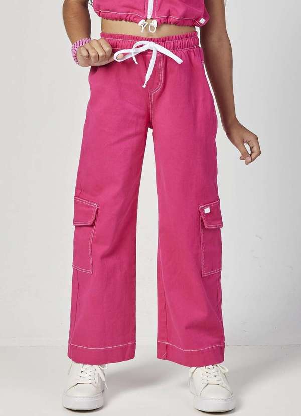 Mylu - Calça Cargo Pink Mylu Menina Rosa