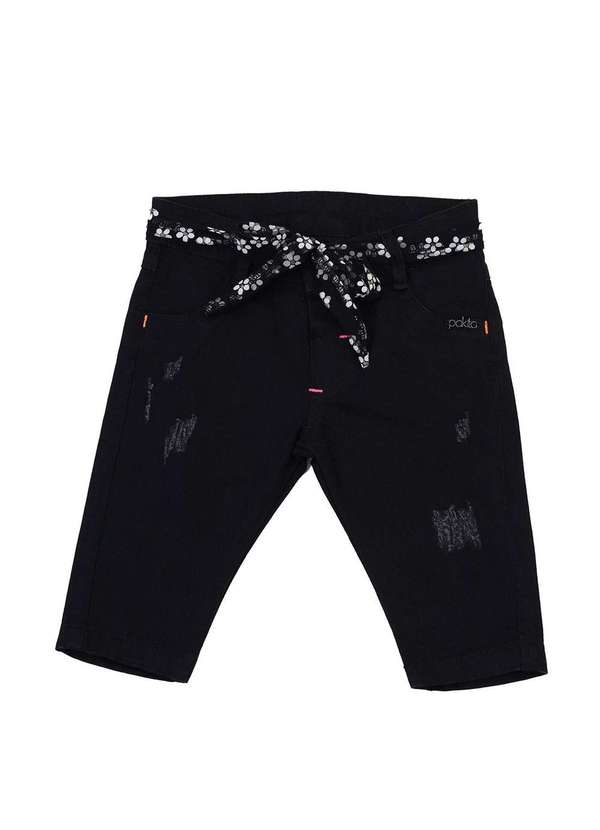 Ok e Pakita - Calça Denim Black Tule Preta Ok & Pakita Preto